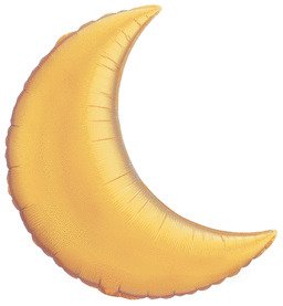 [07144436530702] 35" Crescent Moon - Metallic Gold