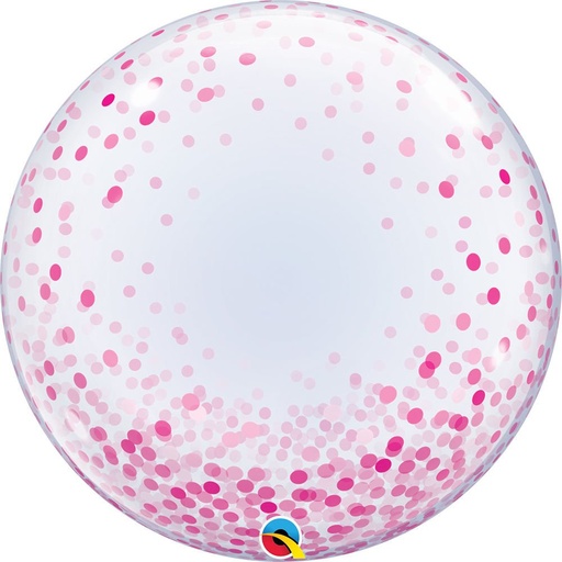 [77908] 24" Pink Confetti Dots Bubble