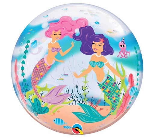 [071444877411] 22" Birthday Mermaid Bubble Balloon