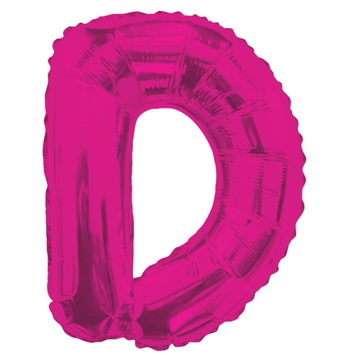 [34800-14] 14" Letter D Hot Pink Kaleidoscope