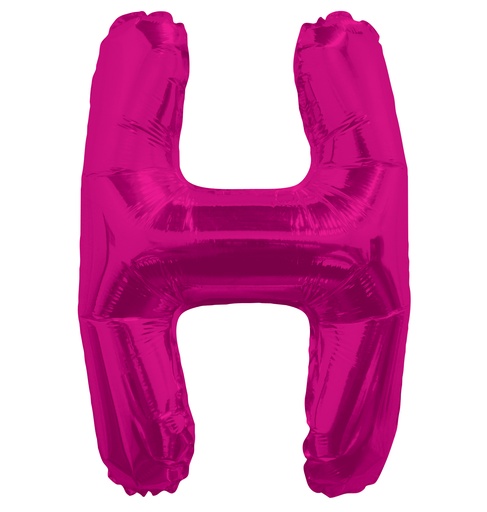 [34804-14] 14" Letter H Hot Pink Kaleidoscope