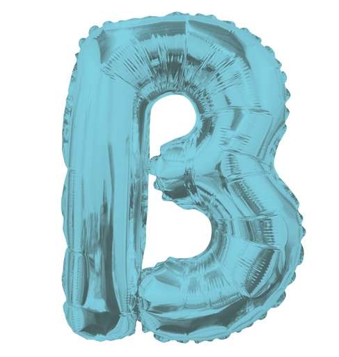 [34823-14] 14" Letter B Light Blue Kaleidoscope