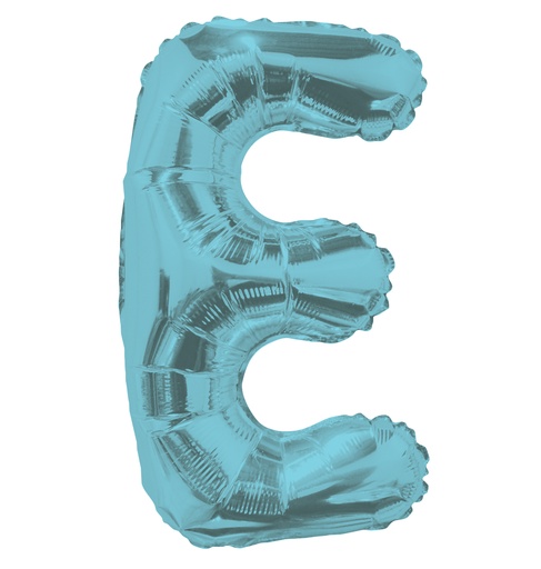 [34826-14] 14" Letter E Light Blue Kaleidoscope