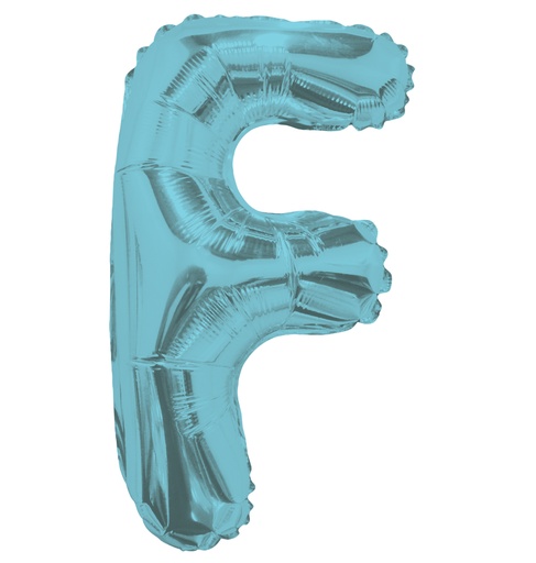 [34827-14] 14" Letter F Light Blue Kaleidoscope