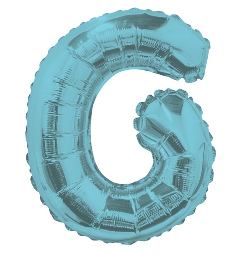 [34828-14] 14" Letter G Light Blue Kaleidoscope