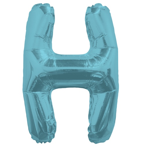 [34829-14] 14" Letter H Light Blue Kaleidoscope