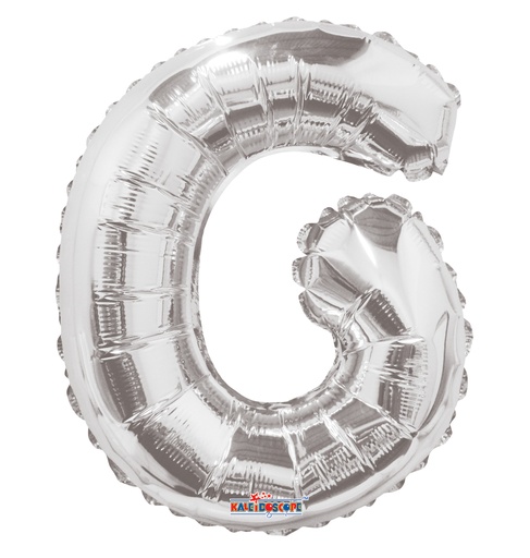 [34899-14] 14" Letter G Silver Kaleidoscope