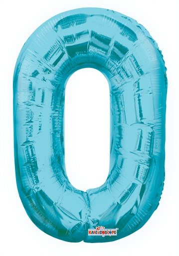 [35047-14] 14" Number 0 Light Blue Kaleidoscope