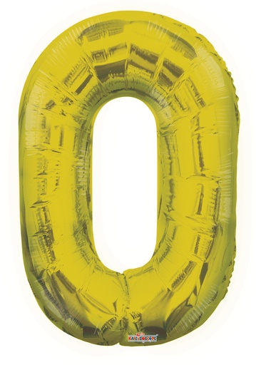 [35067-14] 14" Number 0 Gold Kaleidoscope