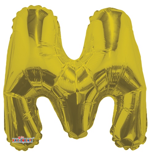 [35080-14] 14" Letter M Gold Kaleidoscope