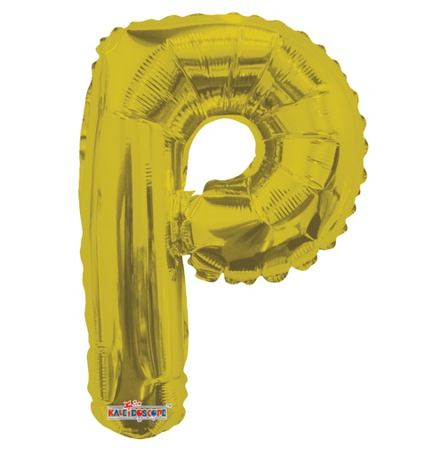 [35084-14] 14" Letter P Gold Kaleidoscope