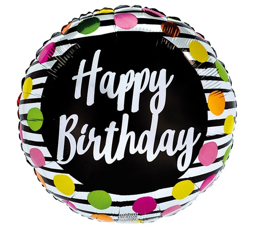 [249524] 17" Birthday Dots Stripes