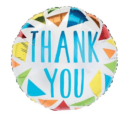 [A67095-18] 17" Thank You Triangle Balloon