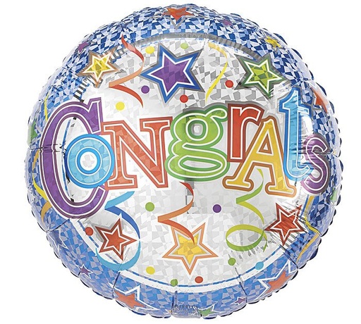 [916655] 18" Blue Congrats