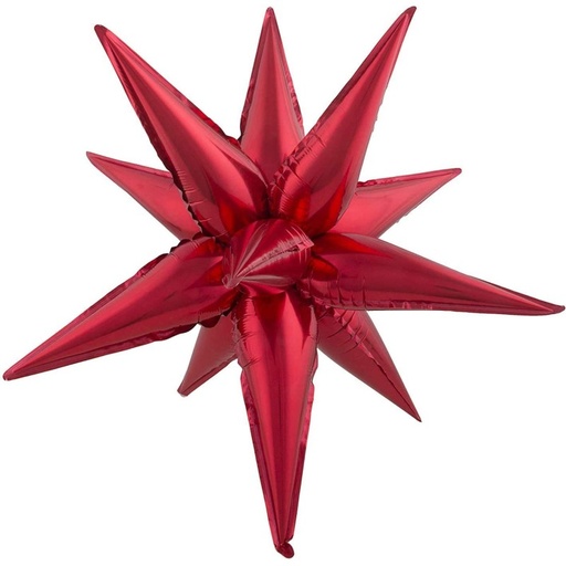 [012609] 40" Exploding Stars Red Balloon