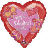 36" Valentine’s Day – Garden Heart – Mylar Foil Balloon