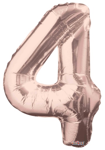[681070109116] 34" Number 4 Rose Gold Kaleidoscope