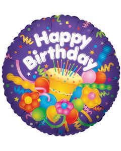 [177214] 18" Happy B'day with Cake