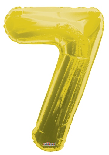 [19659-34] 34" Number 7 Gold Kaleidoscope