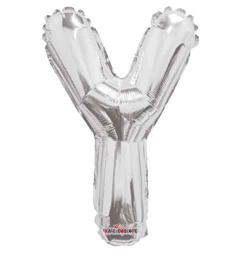 [34918-14] 14" Letter Y Silver Kaleidoscope
