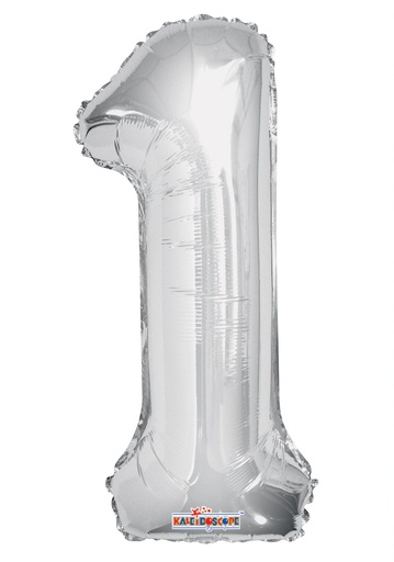[35008-14] 14" Number 1 Silver Kaleidoscope