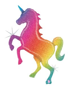 [357001] 54" Glittering Rainbow Unicorn