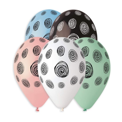 [929157] 13" GS120 Spiral Dots  #864 5 pcs.