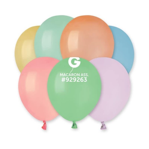 [929263] 5" A50  Macaron Ass # 100 pcs