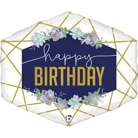 [35851] 30" Geo Navy Birthday