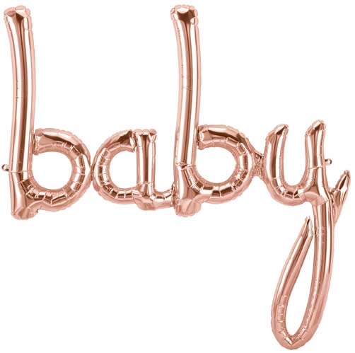 [01408-01] 46" Northstar Script "baby" Rose Gold