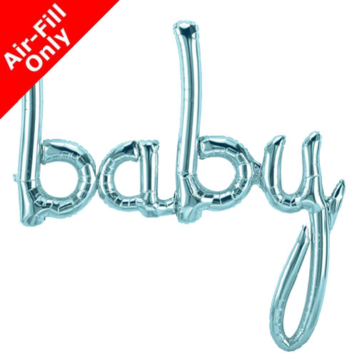 [01467-01] 46" Northstar Script "baby" Pastel Blue