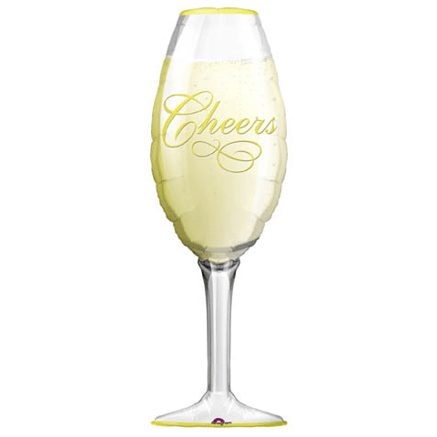 [0619501] 36" Champagne Glass Shape CHEERS