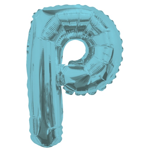 [34837-14] 14" Letter P Light Blue Kaleidoscope