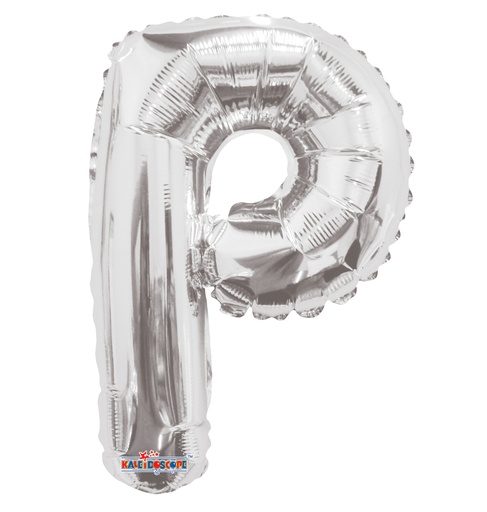 [34909-14] 14" Letter P Silver Kaleidoscope