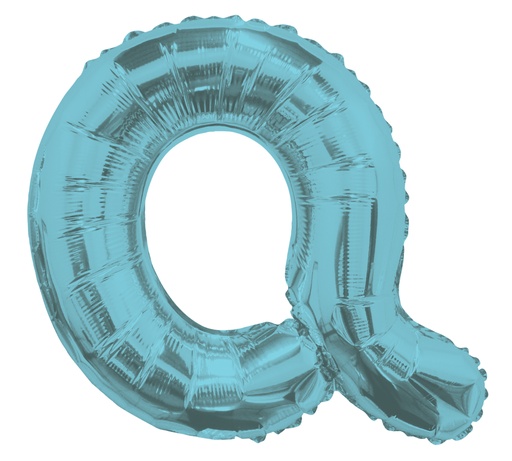 [34838-14S] 14" Letter Q Light Blue Kaleidoscope