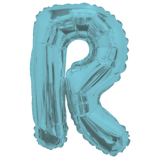[34839-14] 14" Letter R Light Blue Kaleidoscope