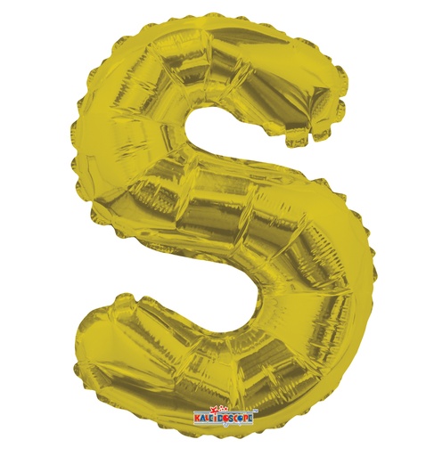 [35087-14] 14" Letter S Gold Kaleidoscope