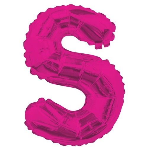 [34815-14] 14" Letter S Hot Pink Kaleidoscope