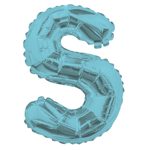 [34840-14] 14" Letter S Light Blue Kaleidoscope