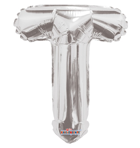 [34913-14] 14" Letter T Silver Kaleidoscope