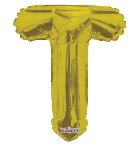 [35088-14] 14" Letter T Gold Kaleidoscope