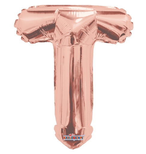 [15669-14] 14" Letter T Rose Gold Kaleidoscope