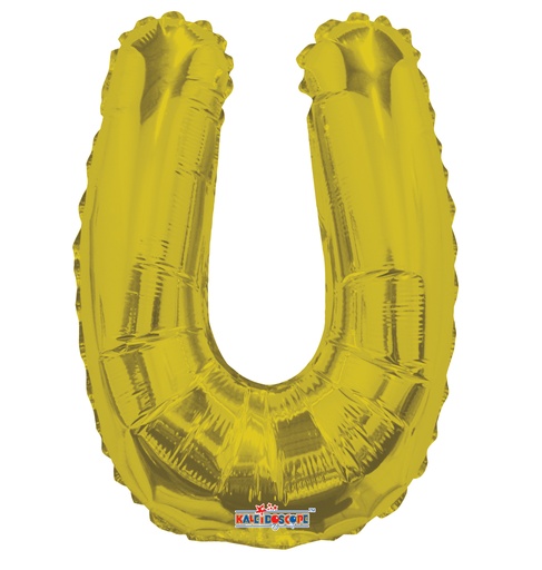[35089-14] 14" Letter U Gold Kaleidoscope