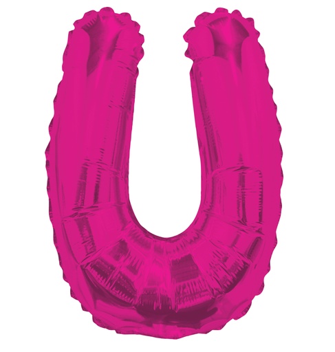 [34817-14] 14" Letter U Hot Pink