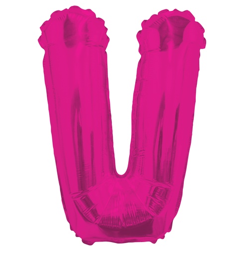 [34818-14] 14" Letter V Hot Pink Kaleidoscope
