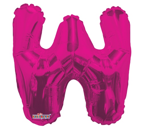 [19773-14] 14" Letter W Hot Pink Kaleidoscope