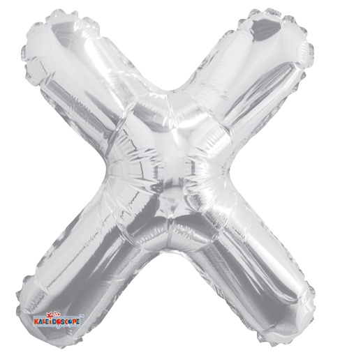 [34917-14] 14" Letter X Silver Kaleidoscope
