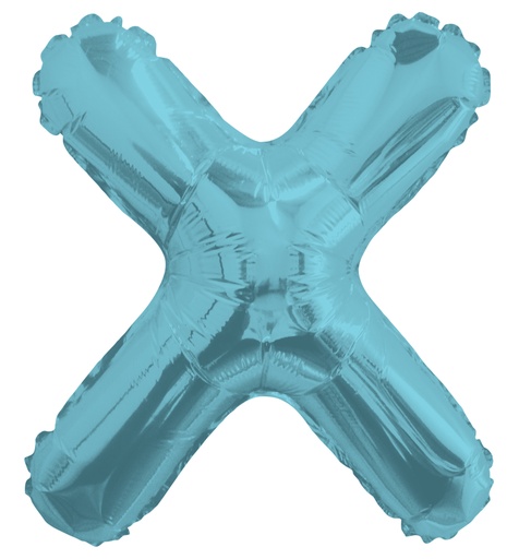 [34844-14] 14" Letter X Light Blue Kaleidoscope