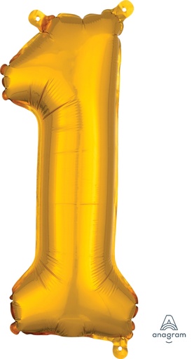 [33077] 16" Number 1 Gold Anagram