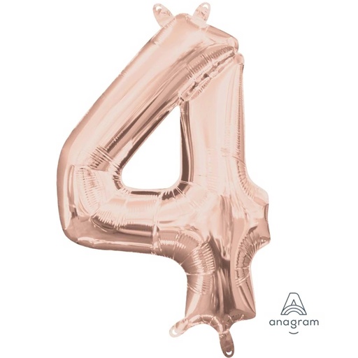 [37489] 16" Number 4 Rose Gold Anagram